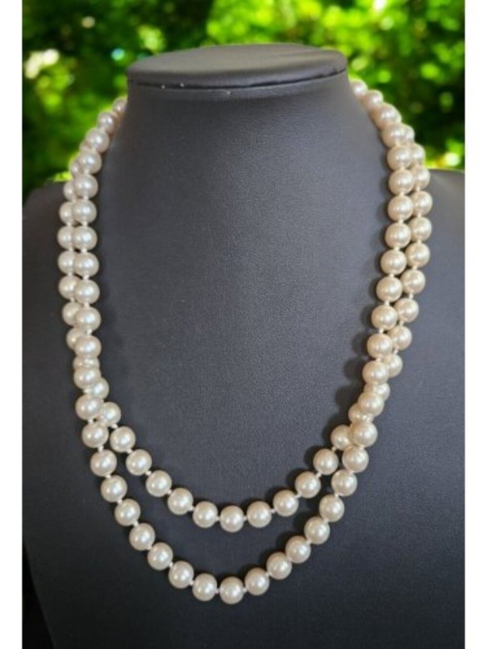Vintage 18” Double Faux Pearl Necklace